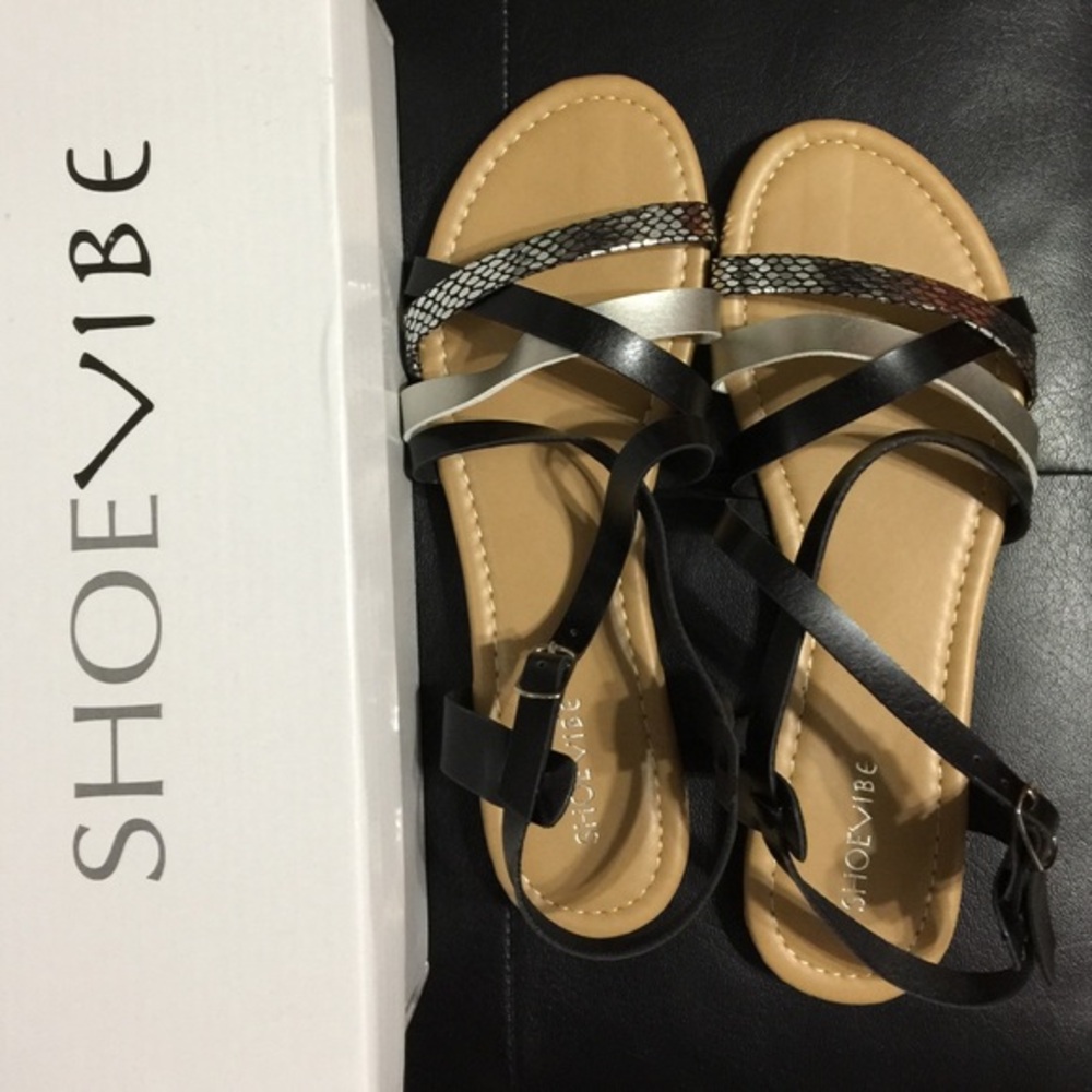 🚲shoevibe snake print straps sandals R11